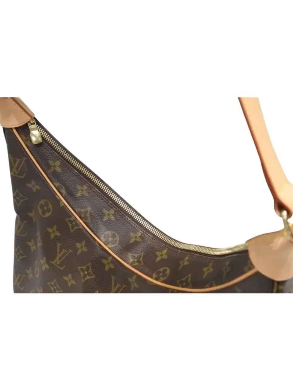 Louis Vuitton Boulogne 35 Shoulder Bag Vachetta Leather Brown Gold 4